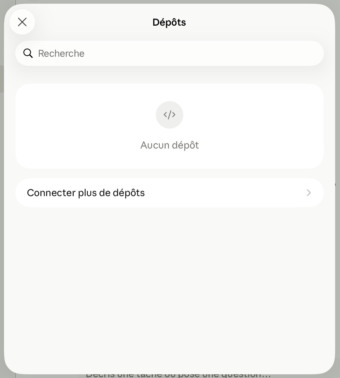 Bouton Connecter plus de dépôts