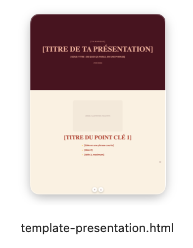 Bouton de téléchargement du template