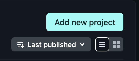 Bouton Add new project sur Netlify